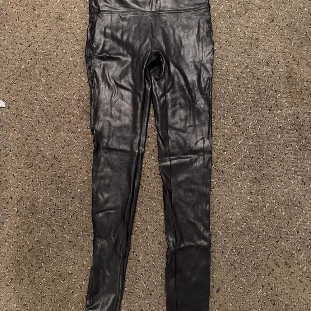 SPANX Shiny Black Leggings